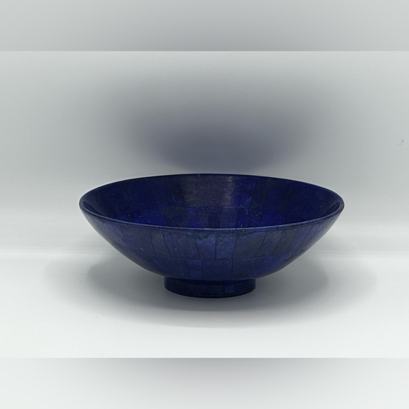 Lapis Lazuli, 8in Bowls. Natural Geniune Lapis Gemstone Mosaic - Picture 11 of 13